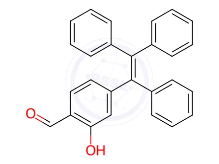 Chemical structure of Benzaldehyde, 2-hydroxy-4-(1,2,2-triphenylethenyl)-