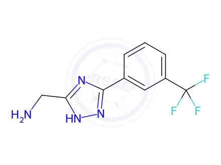 Chemical structure of (5-(3-(Trifluoromethyl)phenyl)-4H-1,2,4-triazol-3-yl)methanamine