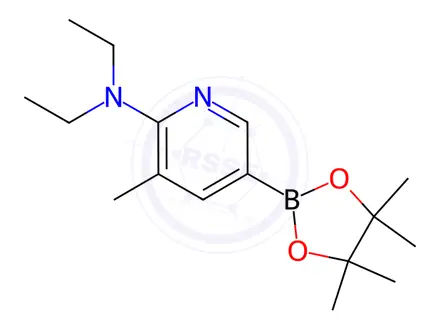 Chemical structure of N,N-diethyl-3-Methyl-5-(4,4,5,5-tetraMethyl-1,3,2-dioxaborolan-2-yl)pyridin-2-aMine