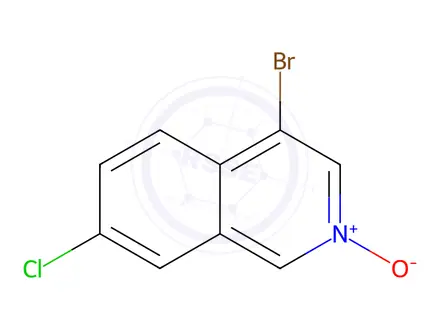 Chemical structure of 4-Bromo-7-chloroisoquinoline 2-oxide