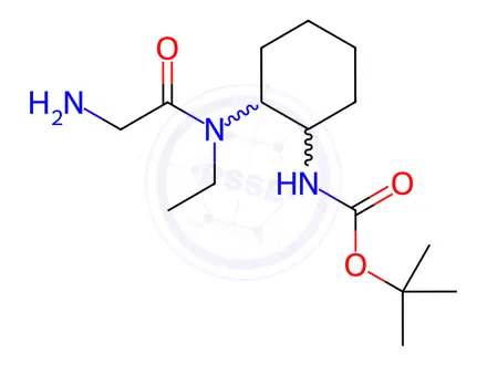 Chemical structure of tert-Butyl (2-(2-amino-N-ethylacetamido)cyclohexyl)carbamate