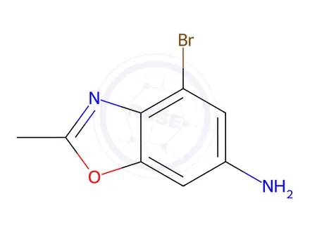 Chemical structure of 4-Bromo-2-methylbenzo[d]oxazol-6-amine