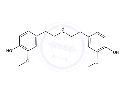 Chemical structure of 4,4'-(azanediylbis(ethane-2,1-diyl))bis(2-methoxyphenol)