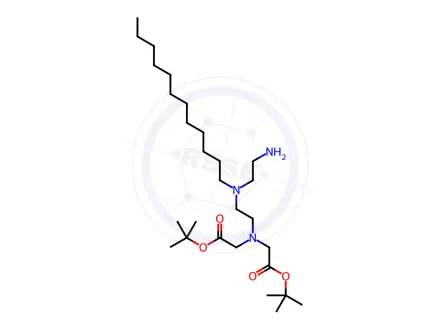 Chemical structure of Glycine, N-[2-[(2-aminoethyl)dodecylamino]ethyl]-N-[2-(1,1-dimethylethoxy)-2-oxoethyl]-, 1,1-dimethylethyl ester