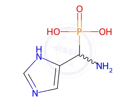 Chemical structure of Phosphonic acid, (amino-1H-imidazol-4-ylmethyl)-(9CI)