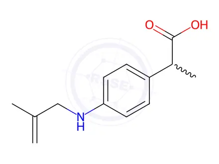 Chemical structure of Alminoprofen