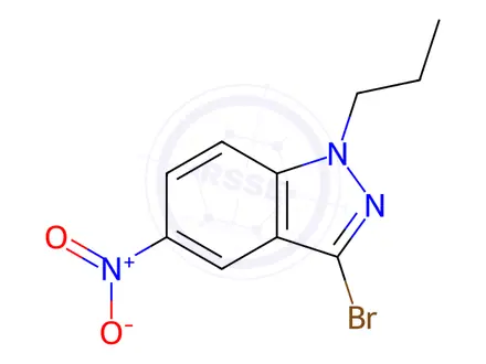 Chemical structure of 3-Bromo-5-nitro-1-propyl-1H-indazole