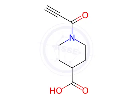 Chemical structure of 1-prop-2-ynoylpiperidine-4-carboxylic acid