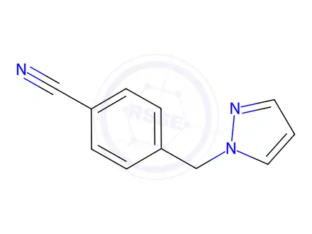 Chemical structure of 4-((1H-Pyrazol-1-yl)methyl)benzonitrile
