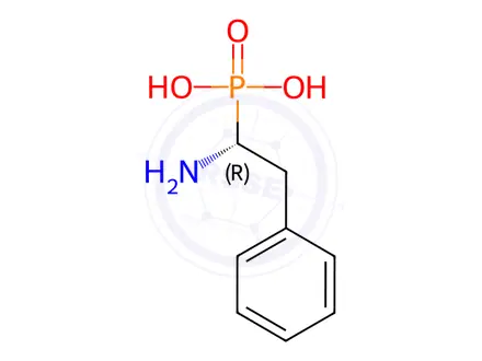 Chemical structure of Phosphonic acid, P-[(1R)-1-amino-2-phenylethyl]-
