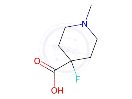 Chemical structure of 4-Fluoro-1-methylpiperidine-4-carboxylic acid