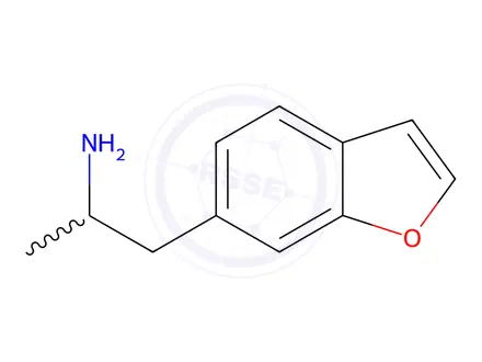 Chemical structure of a-ethyl-6-benzofuran Ethanamine ydrochloride