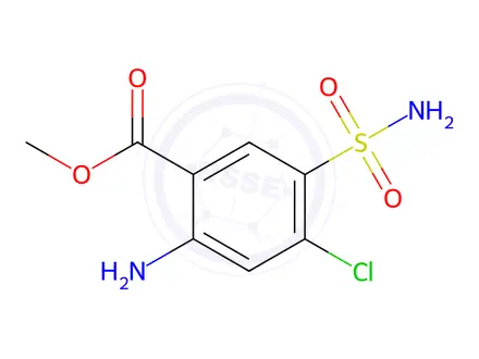 Chemical structure of 4-Chloro-5-sulfamoylanthranilic Acid Methyl Ester