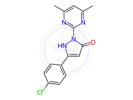 Chemical structure of 3-(4-Chlorophenyl)-1-(4,6-dimethylpyrimidin-2-yl)-1H-pyrazol-5-ol