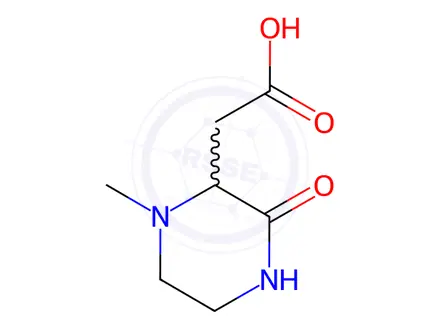 Chemical structure of (1-Methyl-3-oxo-piperazin-2-yl)-acetic acidhydrochloride