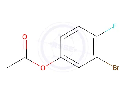 Chemical structure of acetic acid 3-broMo-4-fluoro-phenyl ester
