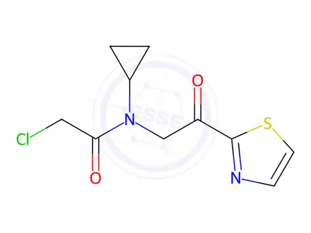 Chemical structure of 2-Chloro-N-cyclopropyl-N-(2-oxo-2-(thiazol-2-yl)ethyl)acetamide