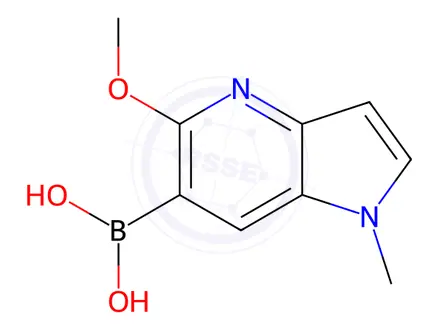 Chemical structure of (5-Methoxy-1-methyl-1H-pyrrolo[3,2-b]pyridin-6-yl)boronic acid