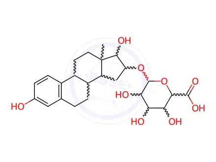 Chemical structure of Estriol 16-α-glucuronide