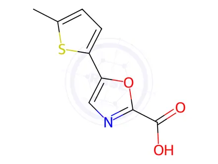Chemical structure of 5-(5-Methylthiophen-2-yl)oxazole-2-carboxylic acid