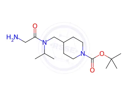 Chemical structure of tert-Butyl 4-((2-amino-N-isopropylacetamido)methyl)piperidine-1-carboxylate
