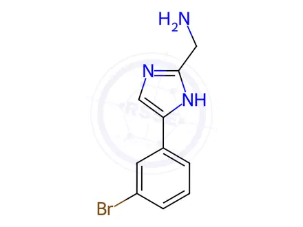 Chemical structure of (4-(3-Bromophenyl)-1H-imidazol-2-yl)methanamine