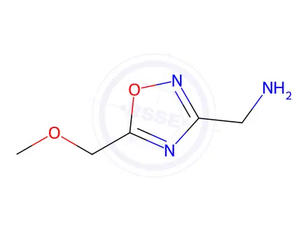 Chemical structure of 1-[5-(methoxymethyl)-1,2,4-oxadiazol-3-yl]methanamine
