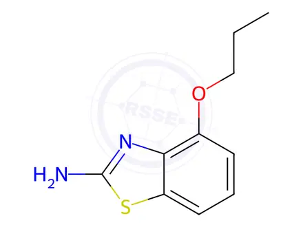 Chemical structure of Benzothiazole, 2-amino-4-propoxy-(8CI)