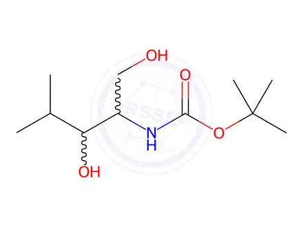 Chemical structure of tert-Butyl 2-hydroxy-1-(hydroxymethyl)-3-methylbutylcarbamate