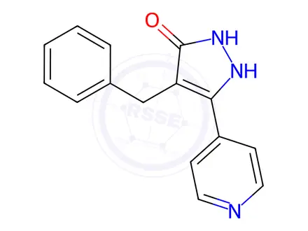 Chemical structure of 4-Benzyl-5-(pyridin-4-yl)-1H-pyrazol-3(2H)-one