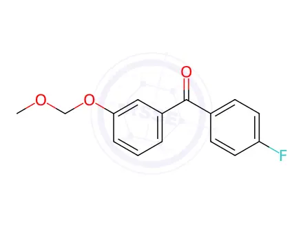 Chemical structure of (4-Fluorophenyl)(3-(methoxymethoxy)phenyl)methanone