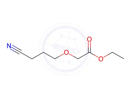 Chemical structure of Acetic acid, 2-(3-cyanopropoxy)-, ethyl ester