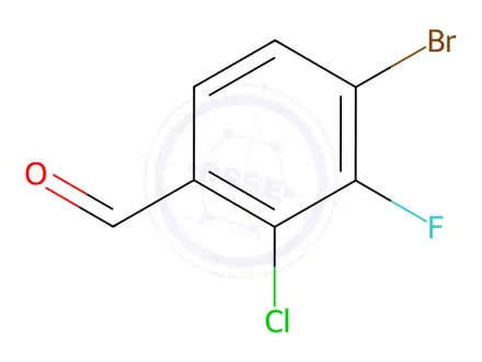 Chemical structure of Benzaldehyde, 4-bromo-2-chloro-3-fluoro-