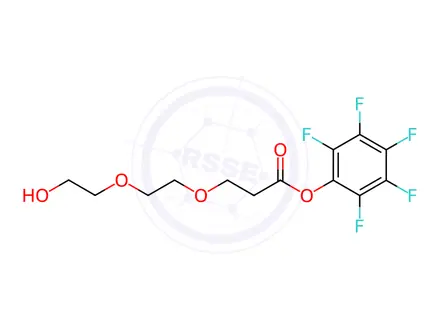 Chemical structure of Perfluorophenyl 3-(2-(2-hydroxyethoxy)ethoxy)propanoate