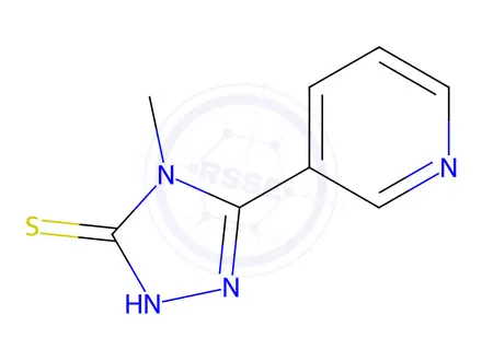 Chemical structure of 4-Methyl-5-(pyridin-3-yl)-4H-1,2,4-triazole-3-thiol