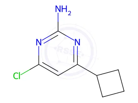 Chemical structure of 2-amino-4-chloro-6-cyclobutylpyrimidine