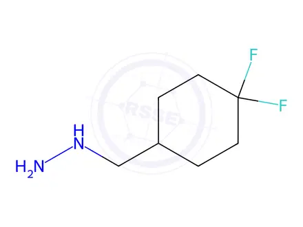 Chemical structure of ((4,4-difluorocyclohexyl)methyl)hydrazine dihydrochloride