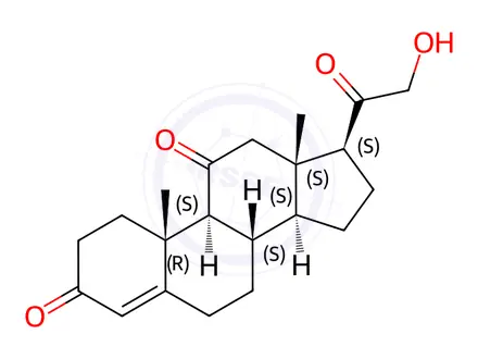Chemical structure of Corticosterone Impurity 2 (11-Dehydro Corticosterone)