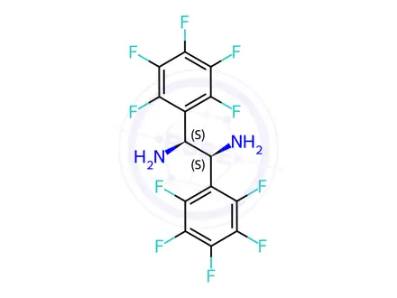 Chemical structure of (1S,2S)-1,2-Bis(2,3,4,5,6-pentafluorophenyl)ethane-1,2-diamine,dihydrochloride