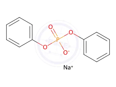 Chemical structure of Phosphoric acid diphenyl(sodium) salt