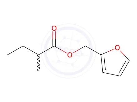 Chemical structure of Butanoic acid, 2-methyl-, 2-furanylmethyl ester