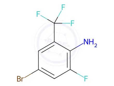 Chemical structure of 4-Bromo-2-fluoro-6-(trifluoromethyl)aniline