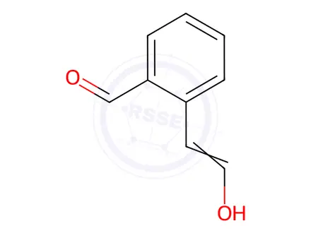 Chemical structure of Benzaldehyde, 2-(2-hydroxyethenyl)-(9CI)