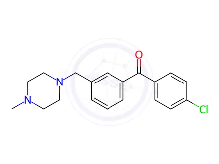 Chemical structure of 4'-Chloro-3-(4-methylpiperazinomethyl) benzophenone