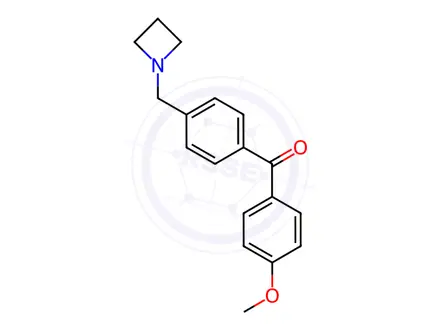 Chemical structure of (4-(Azetidin-1-ylmethyl)phenyl)(4-methoxyphenyl)methanone