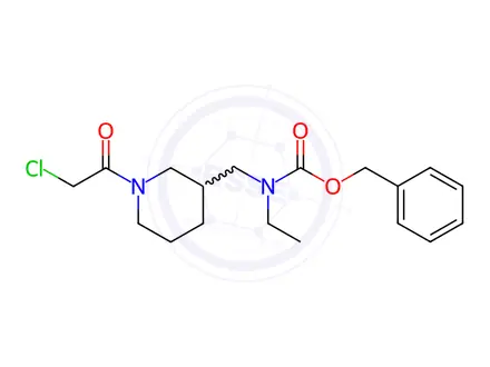 Chemical structure of Benzyl ((1-(2-chloroacetyl)piperidin-3-yl)methyl)(ethyl)carbamate