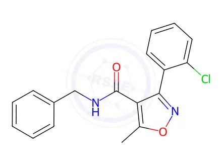 Chemical structure of (3-(2-CHLOROPHENYL)-5-METHYLISOXAZOL-4-YL)-N-BENZYLFORMAMIDE