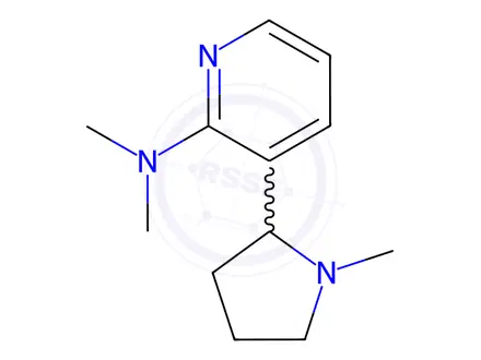 Chemical structure of N,N-dimethyl-3-(1-methylpyrrolidin-2-yl)pyridin-2-amine