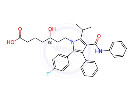 Chemical structure of 5-Dehydroxy (3S)-Atorvastatin
