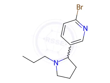 Chemical structure of 2-Bromo-5-(1-propylpyrrolidin-2-yl)pyridine